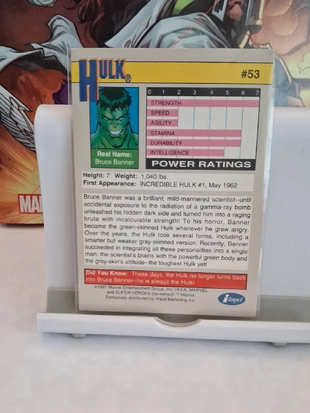 Marvel Hulk Comic Art Print - Green Blue Red